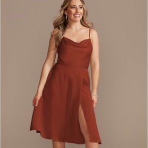 Satin midi dress